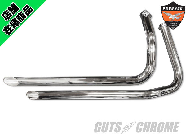 ○PAUGHCO アーリーショベル用 40”ドラッグパイプマフラー｜ハーレー