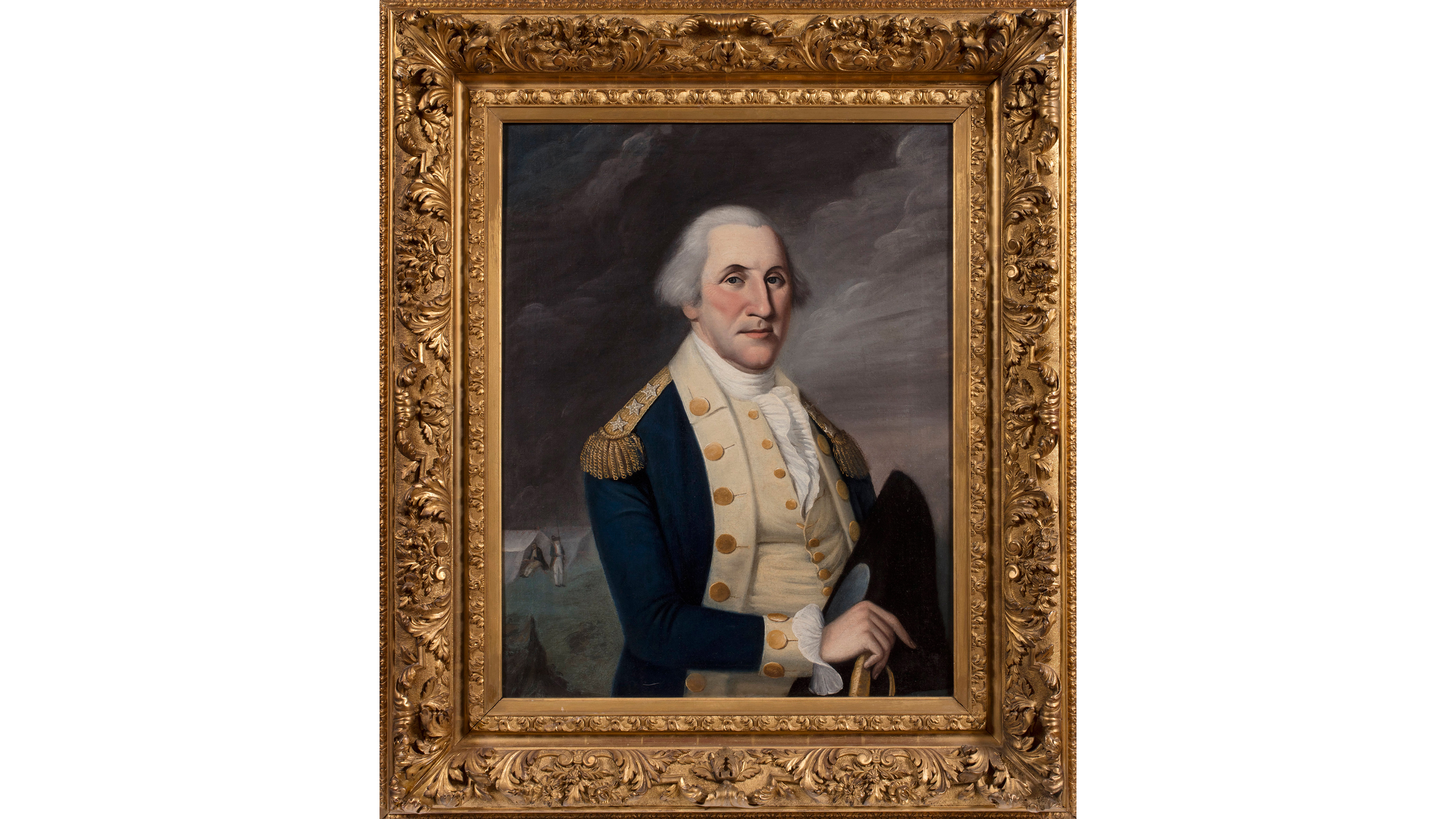 Old painting of Washington on display in Yorktown