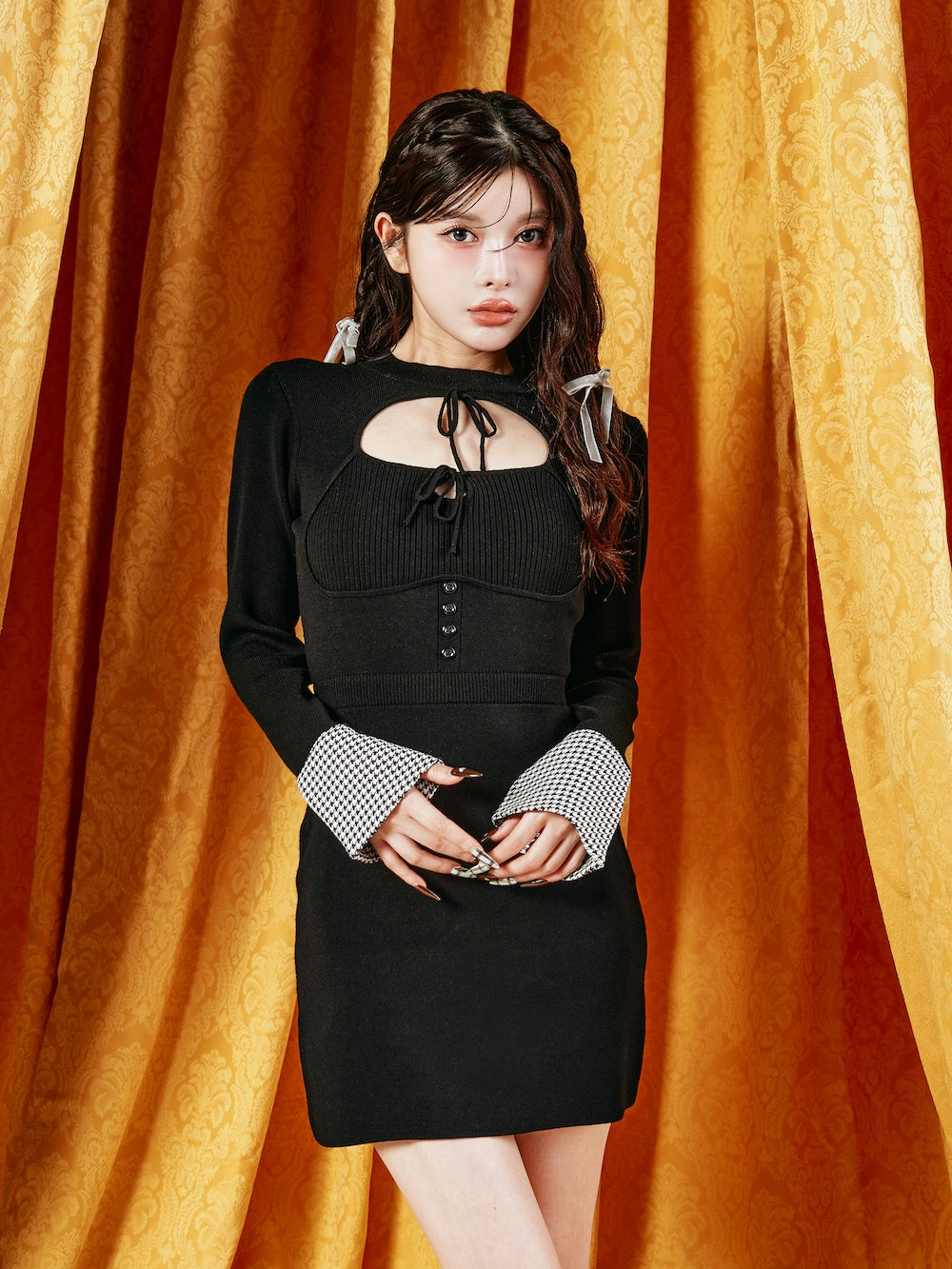 フロントオープンニットミニワンピース – Darich (ダーリッチ)