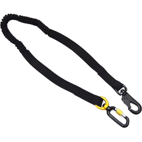 布製セーフティーコード ロックカラビナ 5.0kg ブラック TAKAGI 安全帯