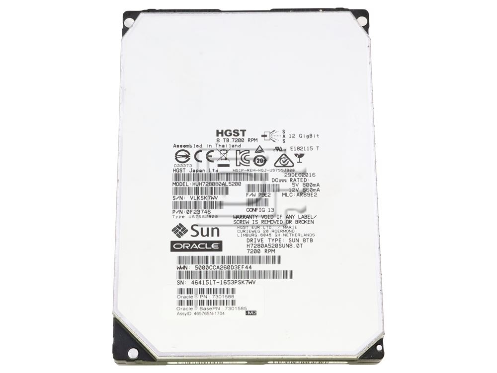 日立HGST 8TB 内臓HDD 高信頼ヘリウム充填HDD 稼働1年3か月程度 日立