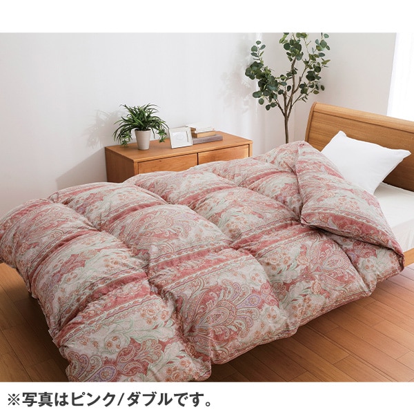 ハンガリー産ダウン90％羽毛掛け布団(シングル150×210cm ピンク): 寝具