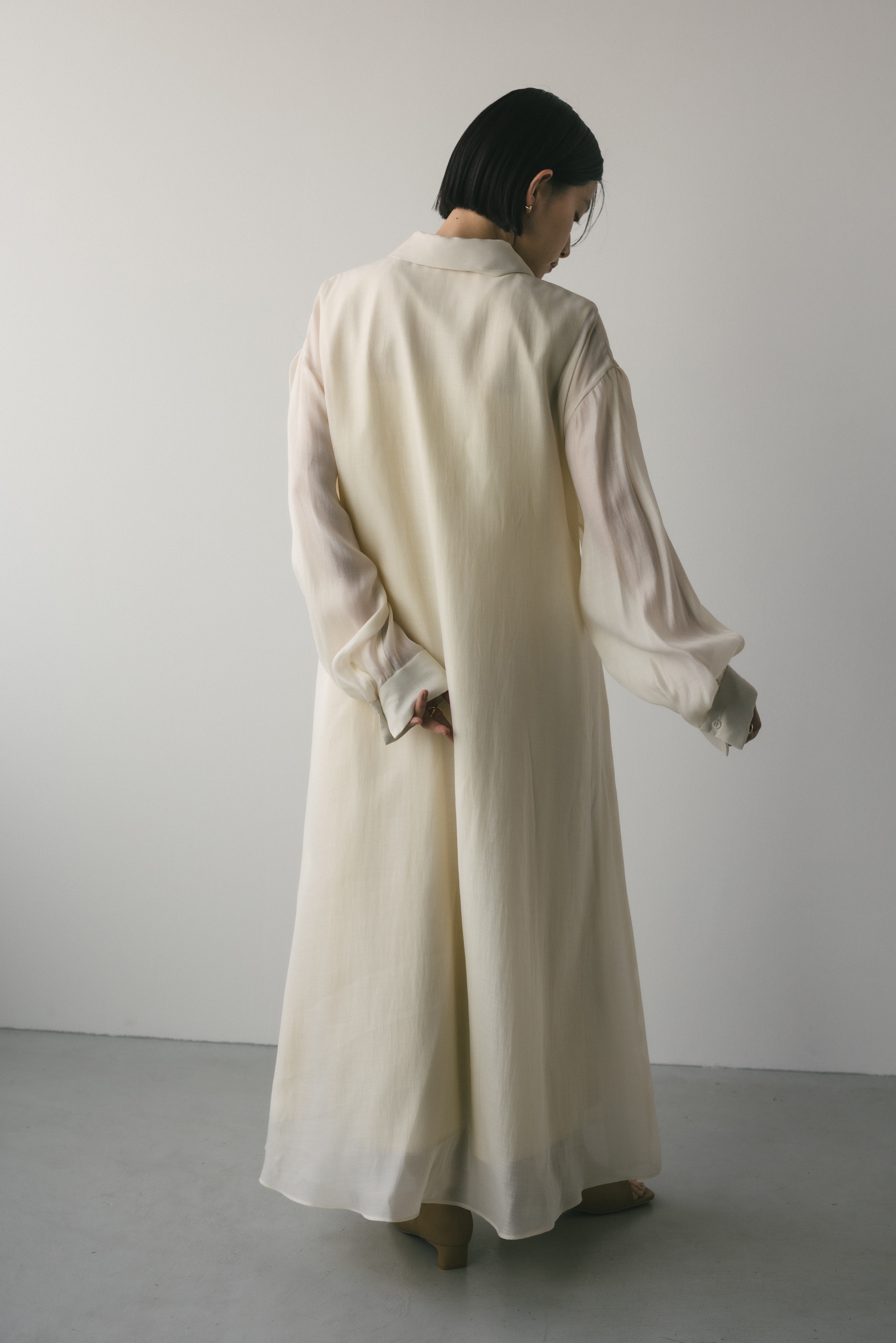 STYLEMIXER | シアーレイヤーシャツワンピース (ワンピース(ロング