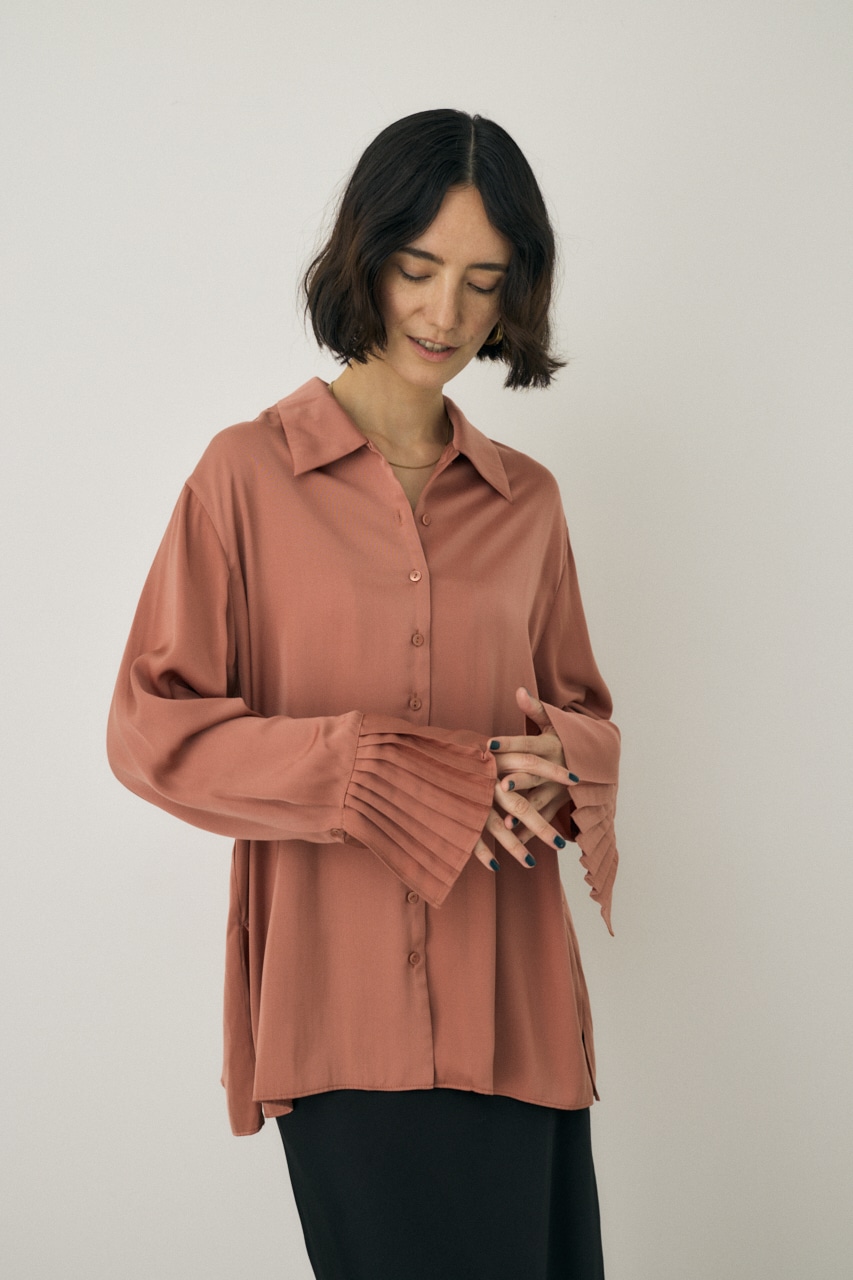 M_ | サテンシャツ リサイクルポリエステル×レーヨン素材 (シャツ