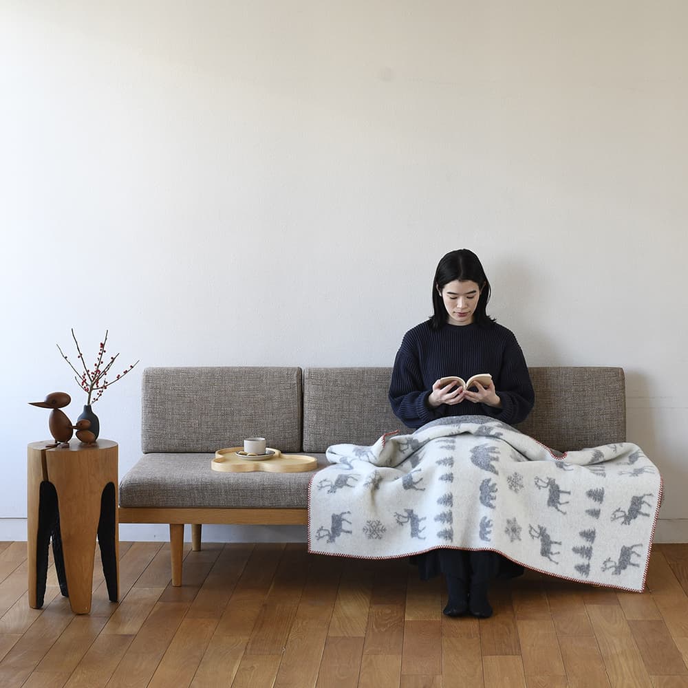 KLIPPAN/クリッパン ウールハーフブランケット ワイルダネス グレー