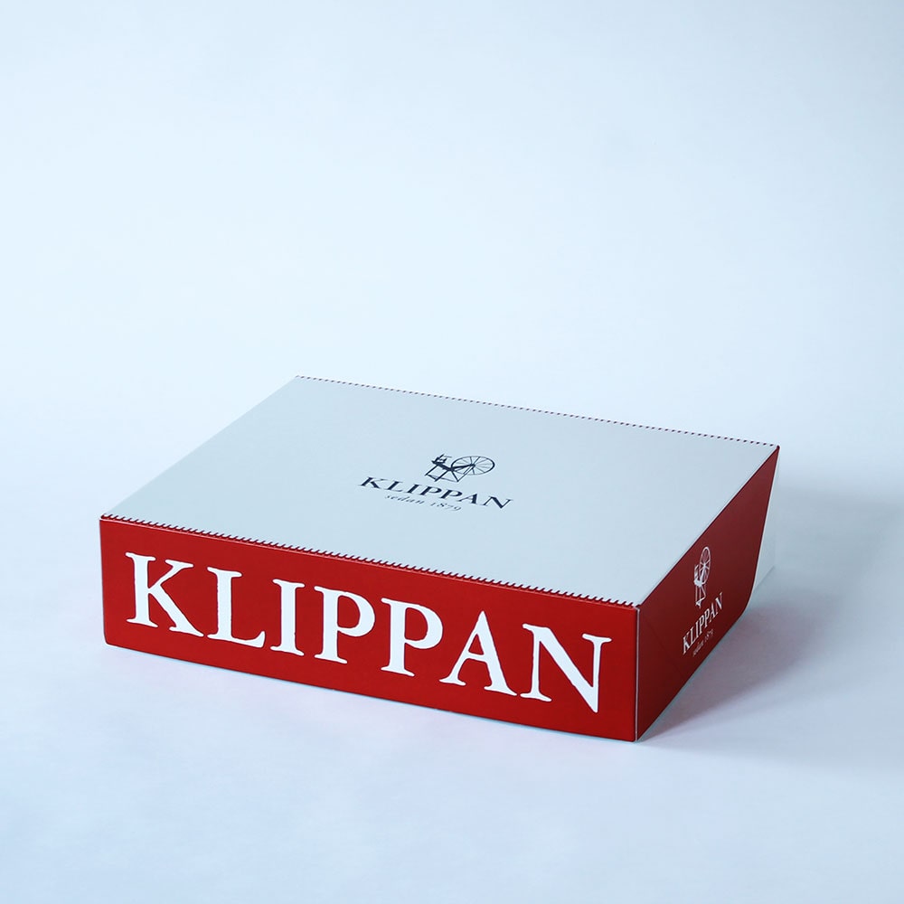 KLIPPAN/クリッパン リサイクルウールスロー グースアイ グレー