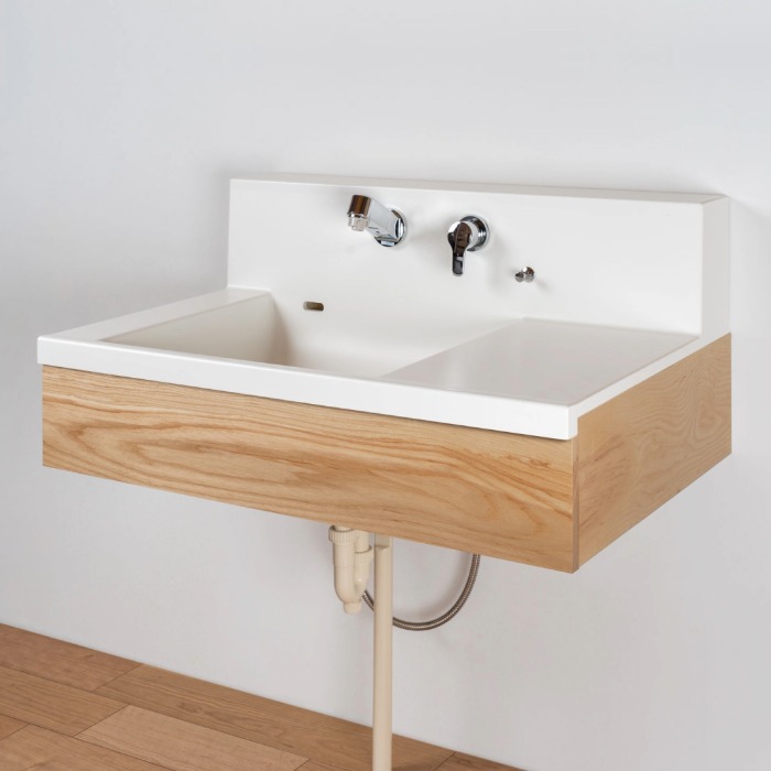 セミオーダー人工大理石一体洗面カウンターFlex Sink（ﾌﾚｯｸｽｼﾝｸ