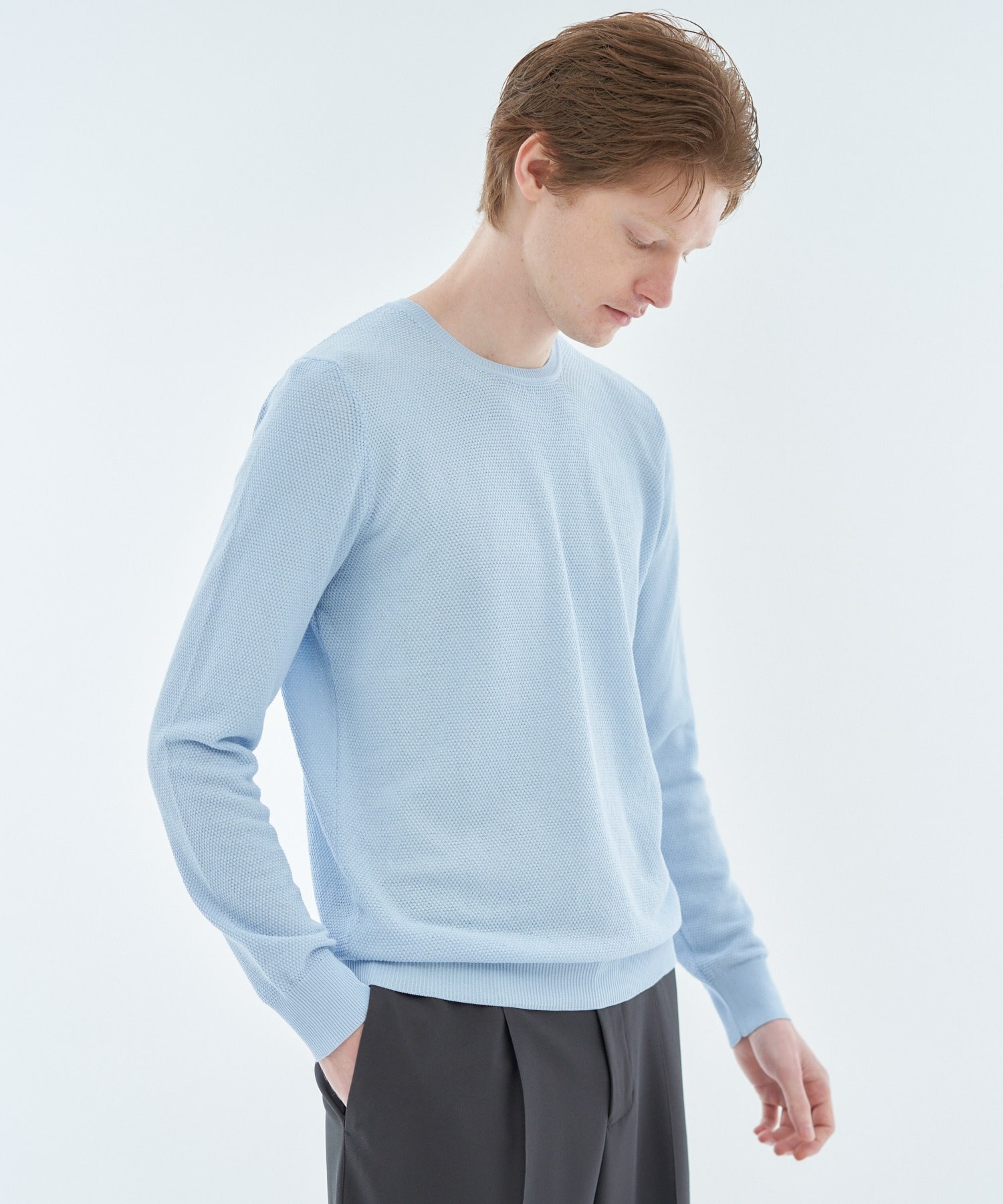 GRAN SASSO / コットンクルーネックニット《ESTNATION EXCLUSIVE