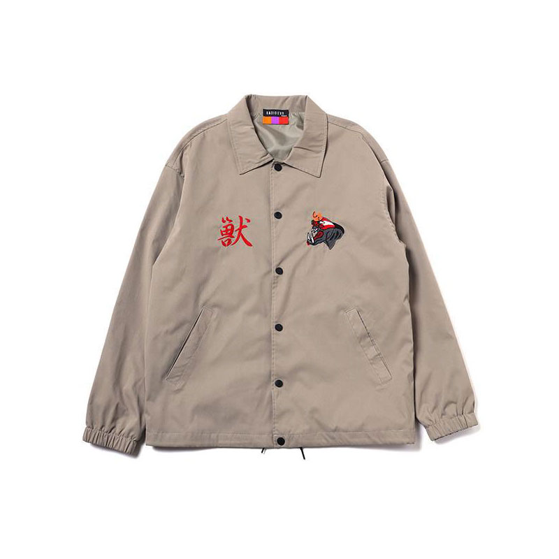 RADIO EVA A053 THE BEAST EMBROIDERY COACH JACKET/BEIGE(COLOR)(M