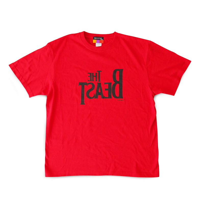 EVA STORE限定】RADIO EVA- A102 THE BEAST T-Shirt β/RED×BLACK(M RED