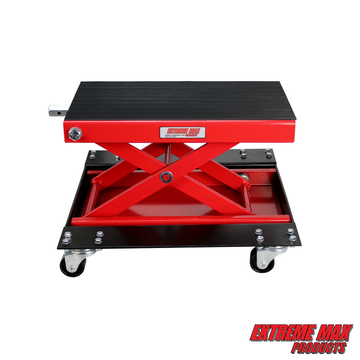 Extreme Max 5001.5059 1100 lb. Wide Motorcycle Scissor Jack with Dolly