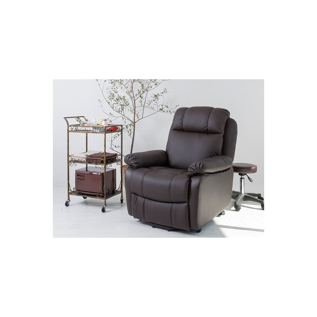 電動ラウンジチェア SHIFFON Jr （シフォンジュニア）（ホワイト）の