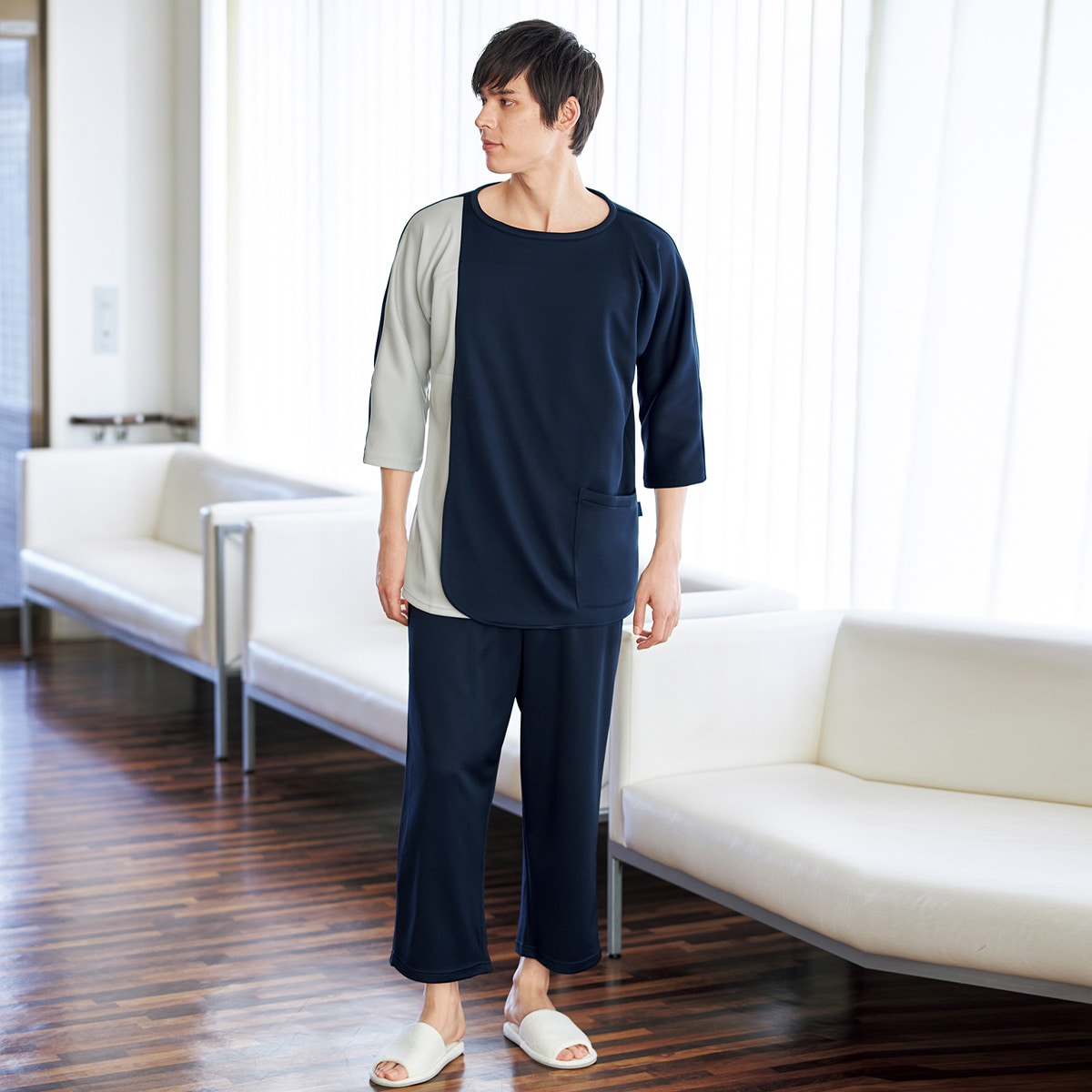 7035SK 検診衣 (プルオーバー型前開きタイプ)｜医療用白衣・介護