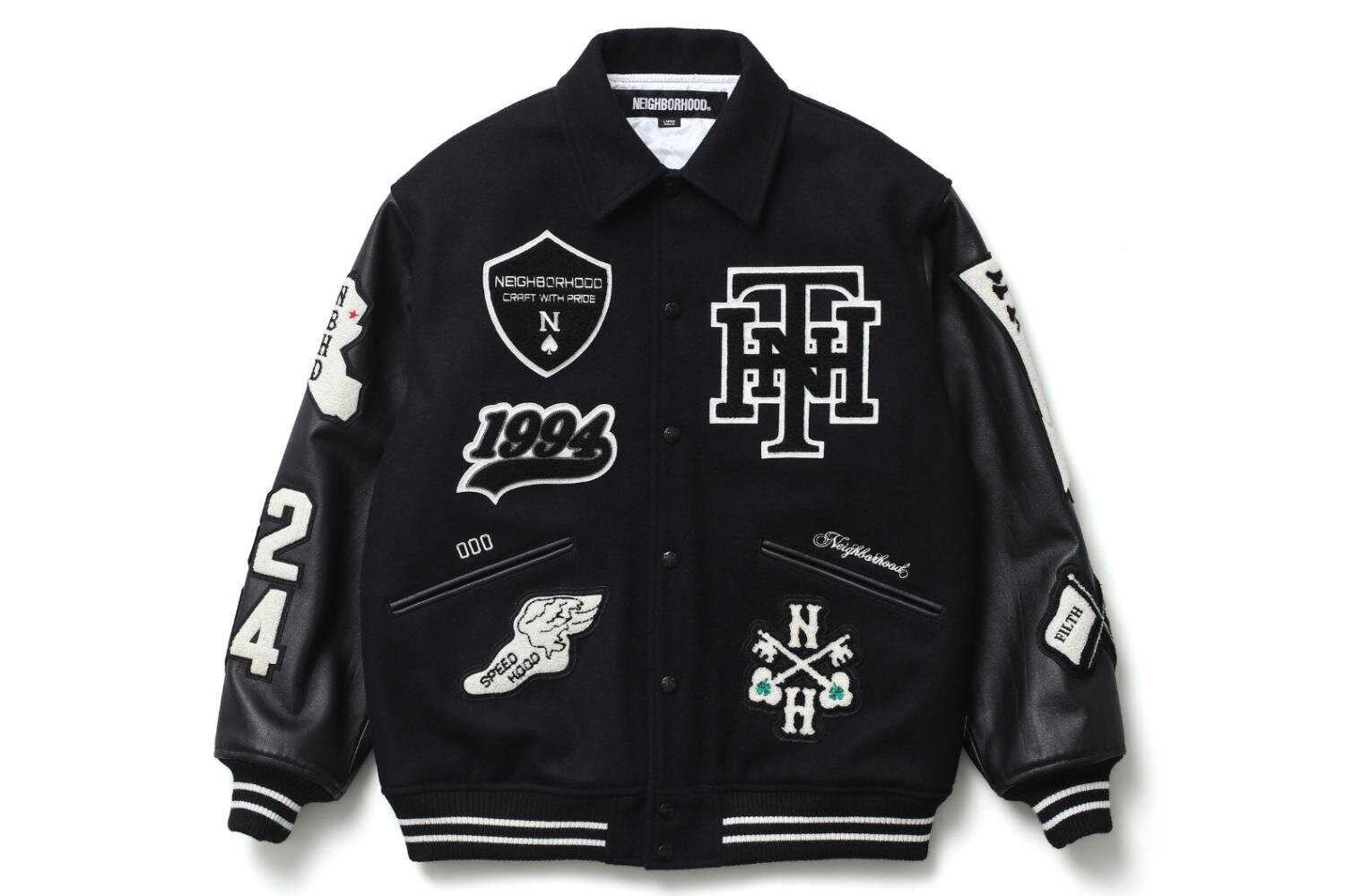 ネイバーフッド26年新年限定“レザー袖”のスタジャン＆「東京」プリント
