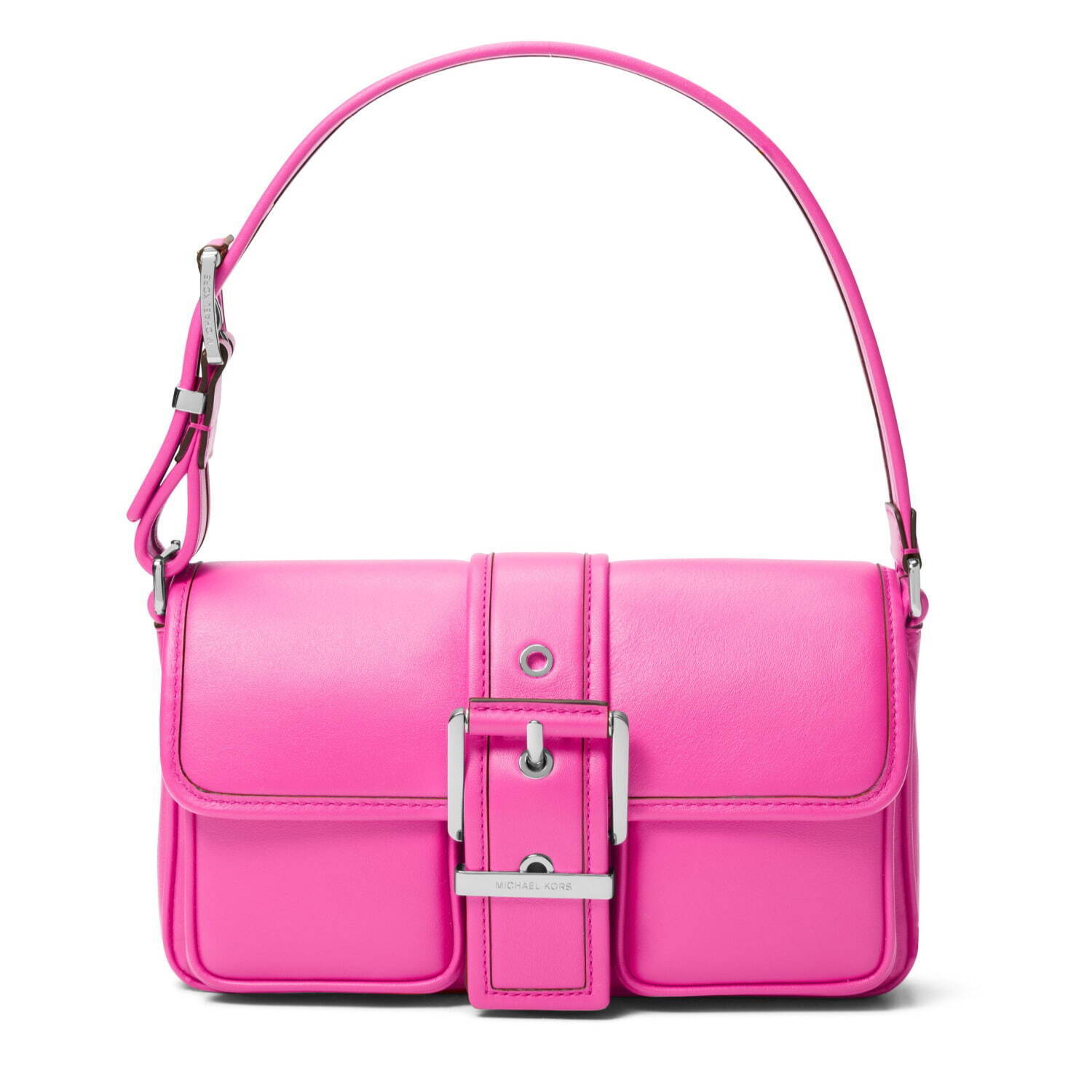 マイケル・コース24年春新作ハンドバッグ「コルビー」大胆なバックル