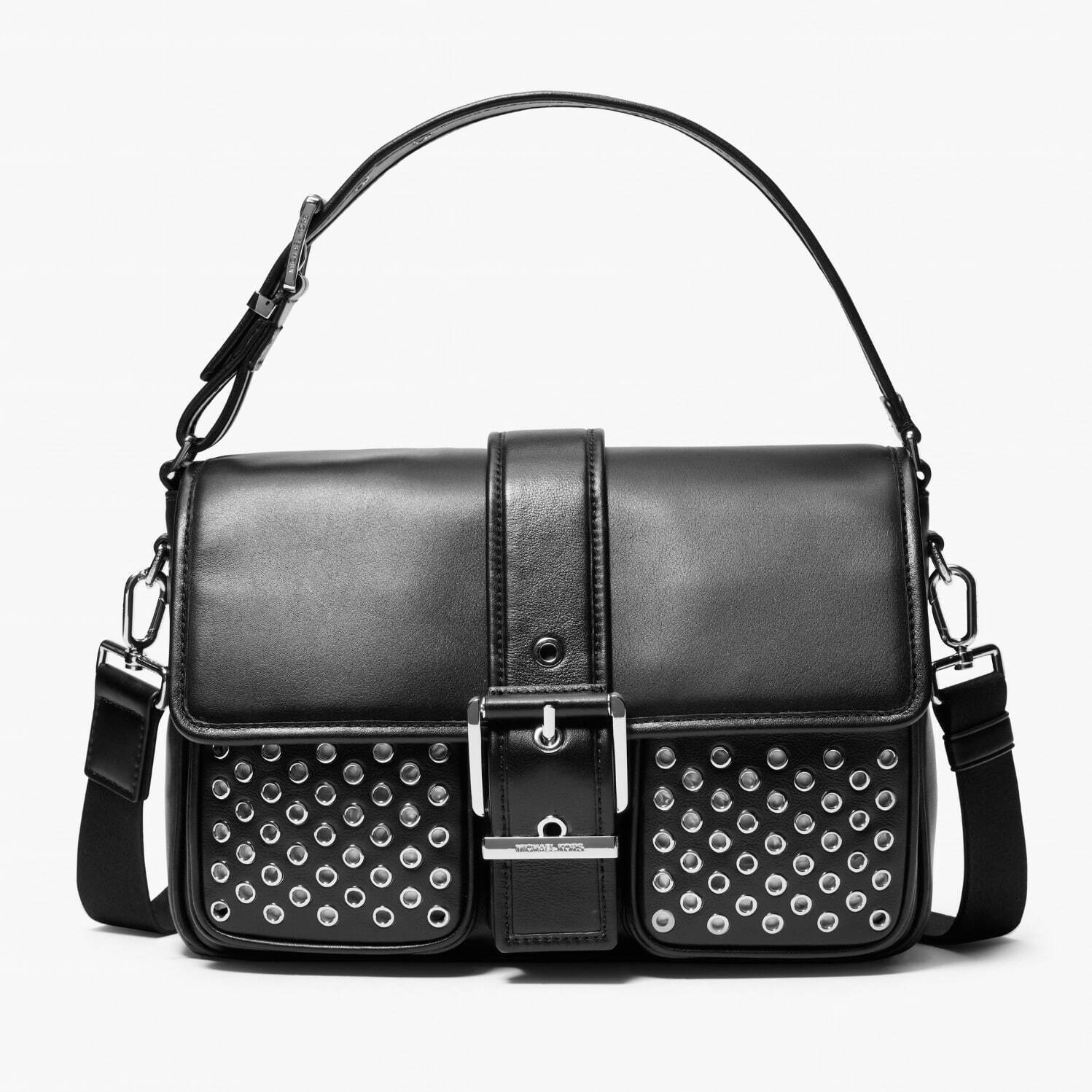 マイケル・コース“パンク調”ショルダーバッグ「コルビー」グロメット