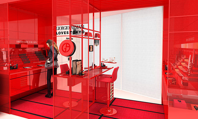 ジョルジオ アルマーニ ビューティの限定ストア「アルマーニボックス