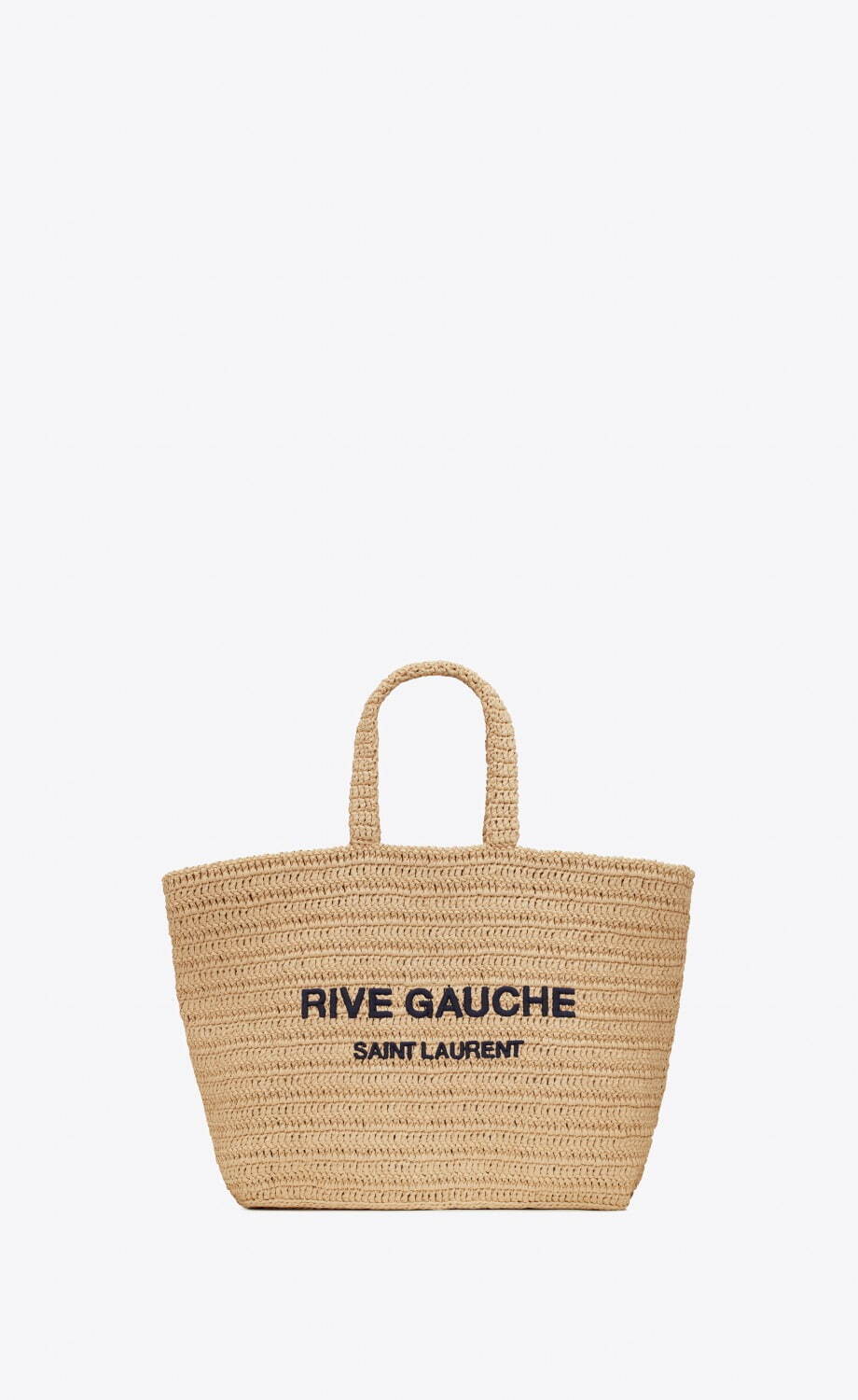 サンローラン新作ラフィアバッグ、華やか“メタルロゴ”が輝くトートや