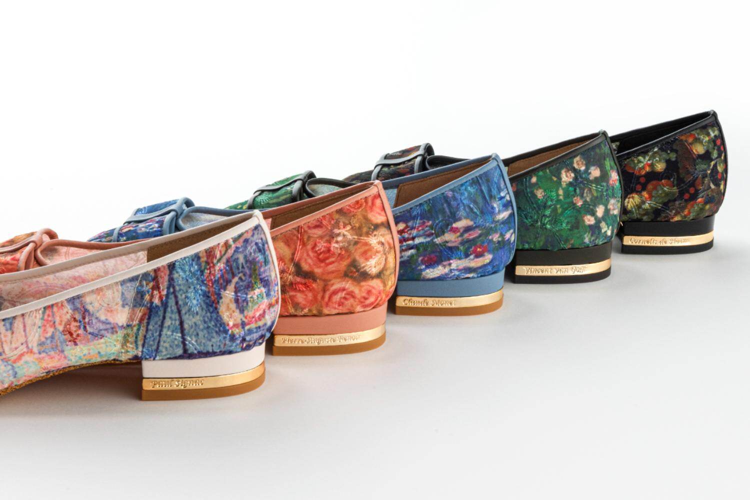 ダイアナ“名画モチーフ”シューズ＆バッグ、モネ《睡蓮》やゴッホ《ばら