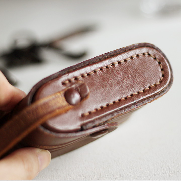 ヴィンテージ革ケース｜アンティークオペラグラス双眼鏡小物入れ昭和