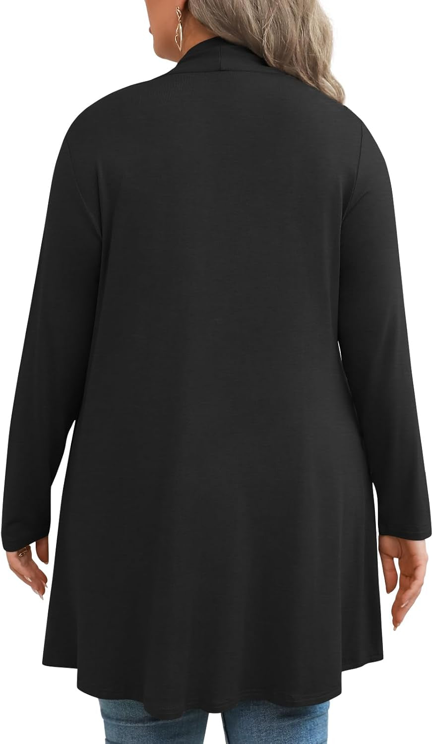 Women's Plus Size Open-Front Lightweight Cardigan – Fiamari