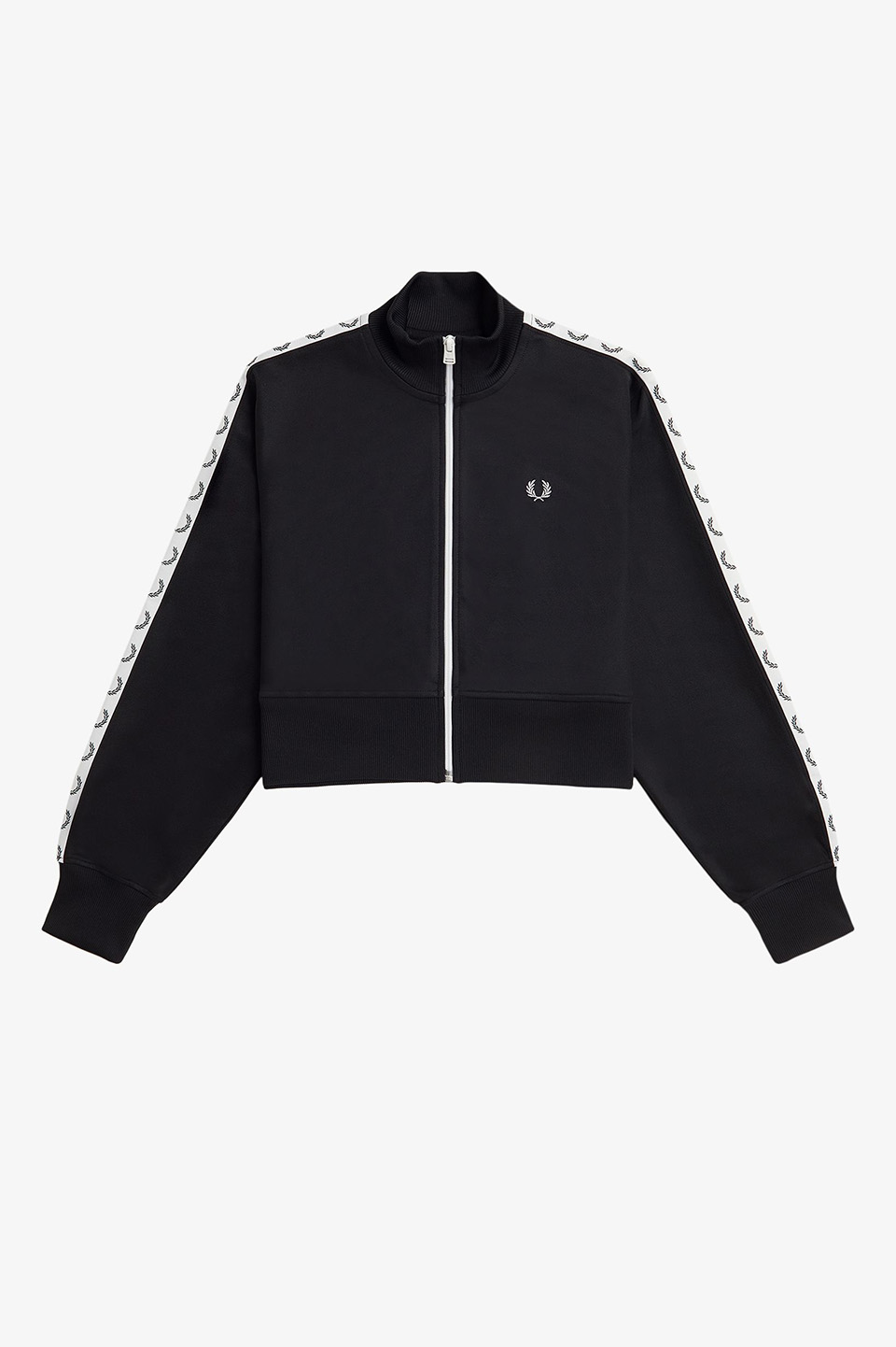 Cropped Taped Track Jacket(10 102：BLACK): | FRED PERRY JAPAN