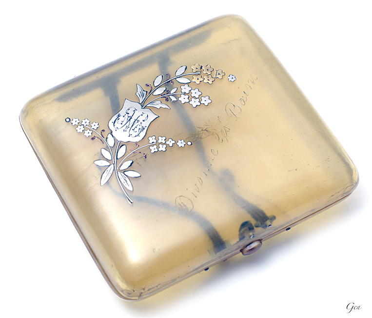 ホーン シガレットケース フランス アンティーク