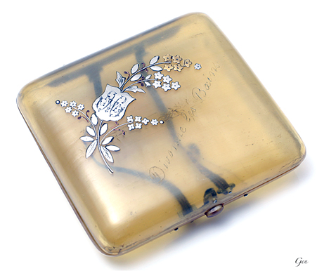 ホーン シガレットケース フランス アンティーク