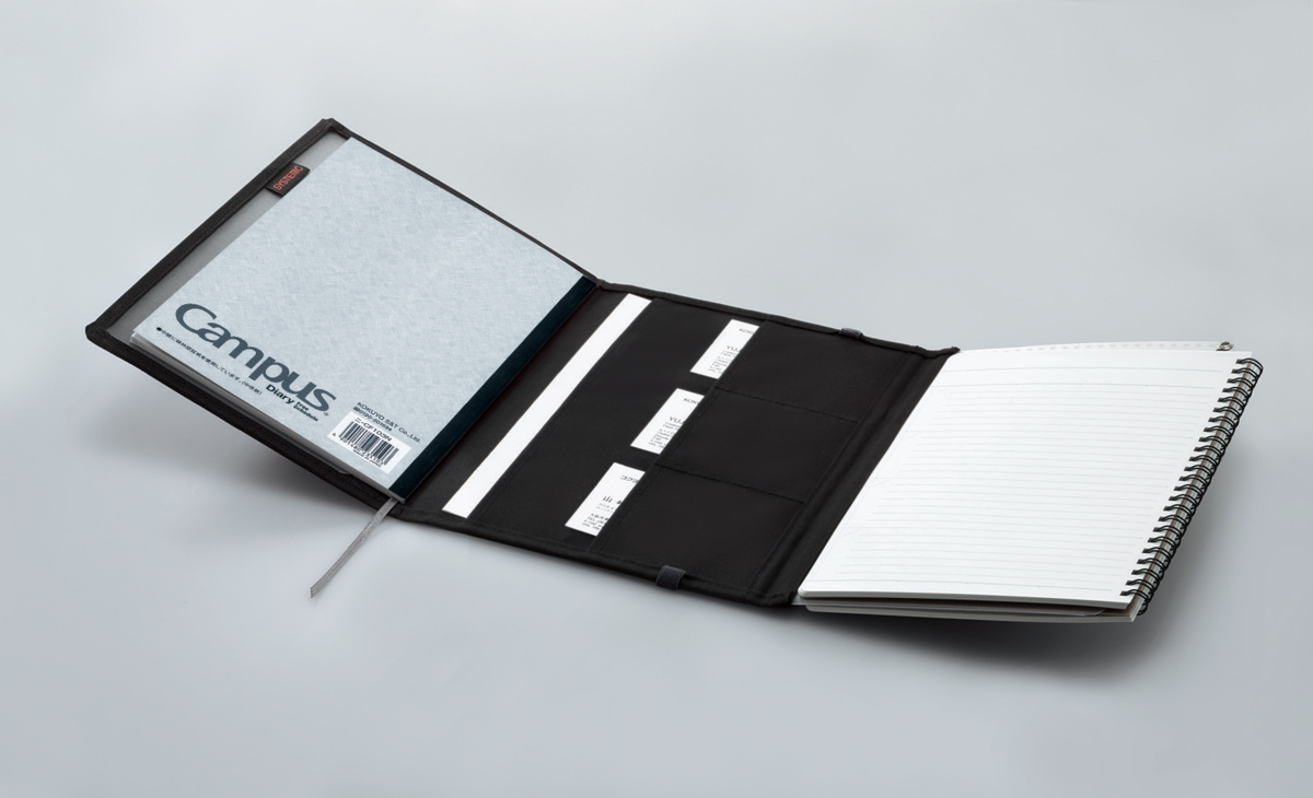 システミック 2冊収容,リングノートタイプカバーノート A5 中ヨコ罫