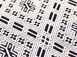 津軽こぎん刺し全通袋帯(a59560oR) 特選きもの・帯紹介