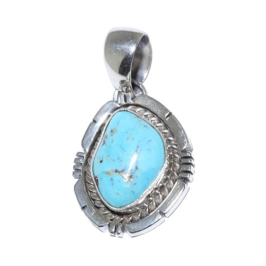 インディアンジュエリー キングマン ターコイズ ペンダントトップ