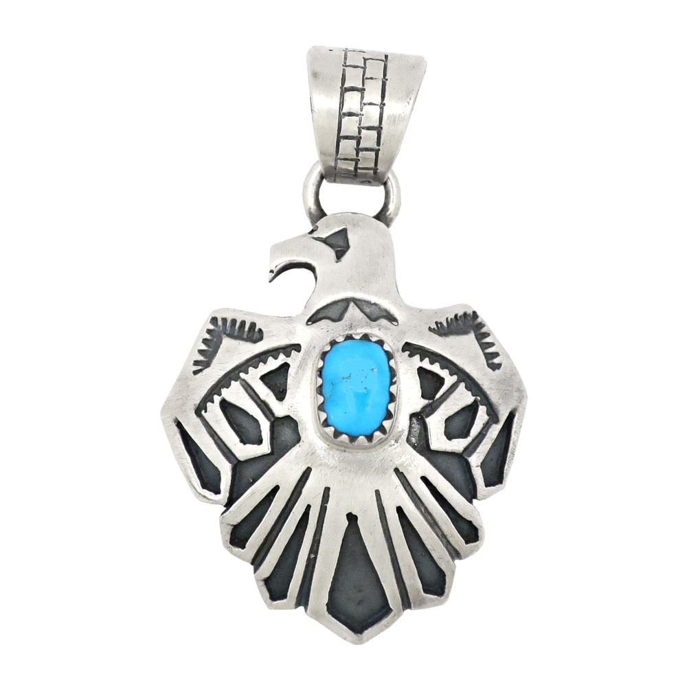 ターコイズ シルバー サンダーバード インディアンジュエリー