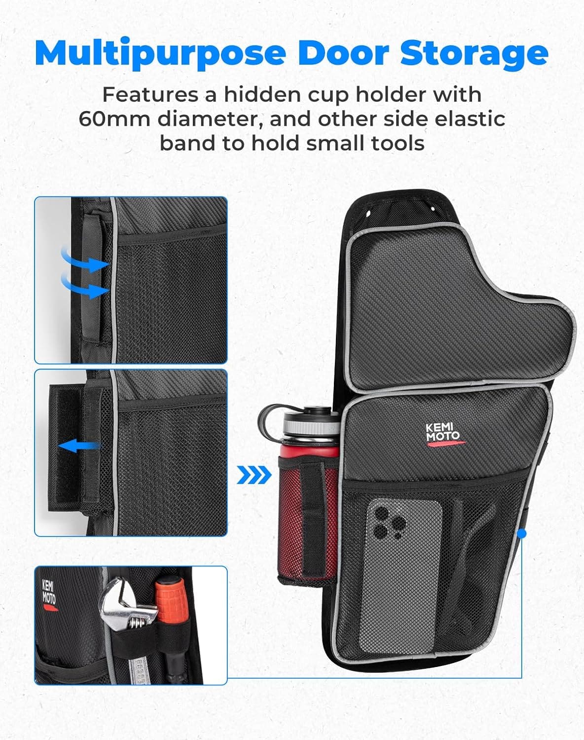 Polaris General Door Bags with Knee Pad – Kemimoto