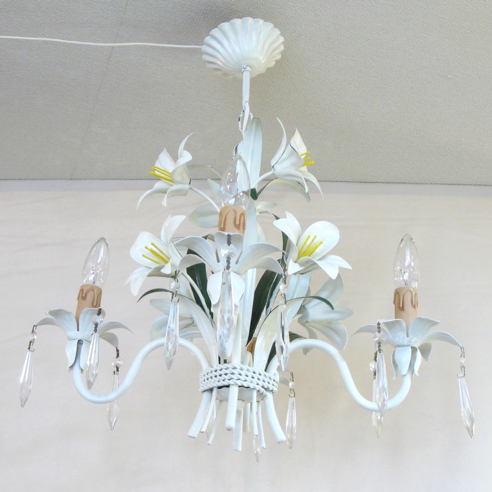 フランス ヴィンテージ トール フラワー シャンデリア | キヤ