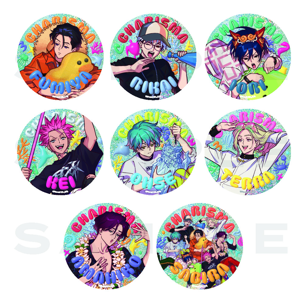 トレーディングホログラム缶バッジ カリスマさびらver. カリスマ KING