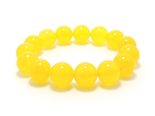 パワーストーンブレスレット イエローカルセドニーAAAA12ミリ 対人関係