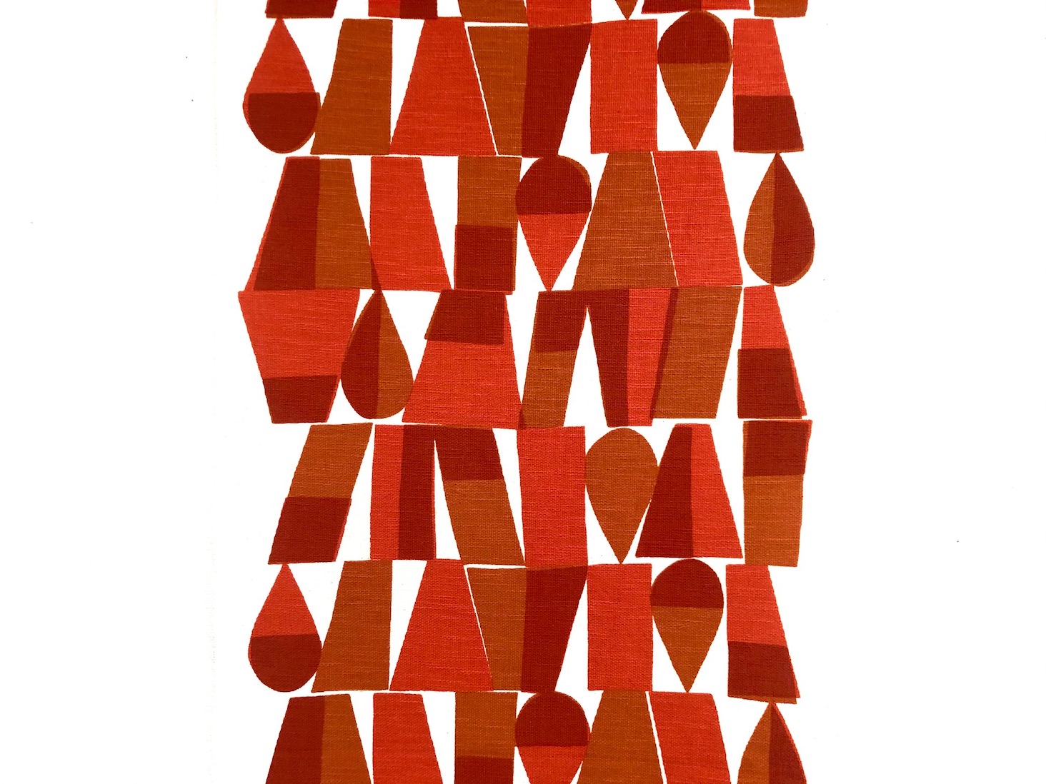 柚木沙弥郎 小巾布 幾何文 赤