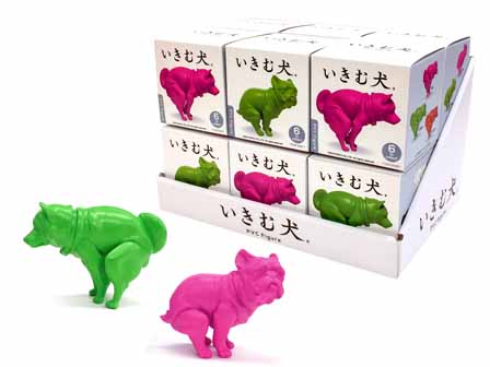 男女共用おもちゃ 【大特価】いきむ犬PVCフィギュア|【堀商店】景品