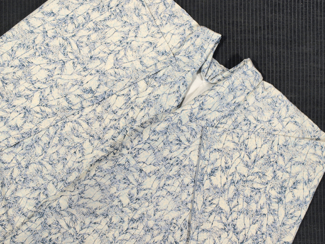 帯のアトリエ花邑-hanamura- 銀座店 「藍白色地 たたき染めに笹竹文様