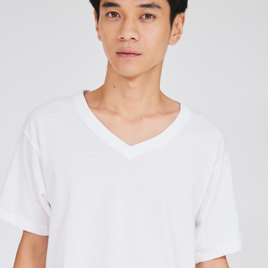 3枚組】アオラベルVネックTシャツ ホワイト | ヘインズの公式通販サイト
