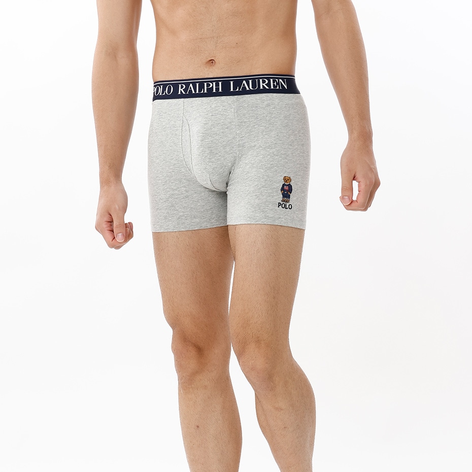 ボクサーブリーフ コアフラッグセーターベア刺繍 ヘザーグレー | ポロ