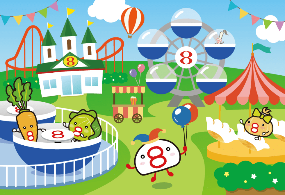 まちがいさがし｜お子さま｜野菜らーめんの8番らーめん