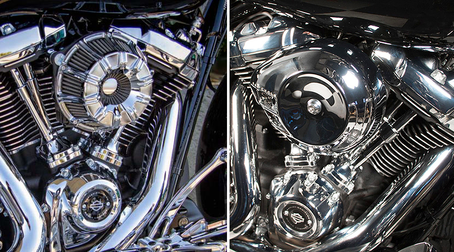 ハーレー、ミルウォーキーエイト・エンジン用エアクリーナーの適合