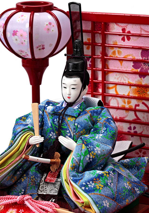 人形の平安大新 / 【ひな人形】【コンパクト】【ケース飾り】ぼんぼり