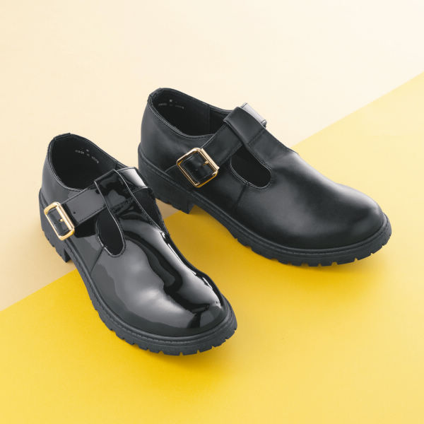 レディースTストラップシューズ(ふかふかインソール)【22.0～25.5cm