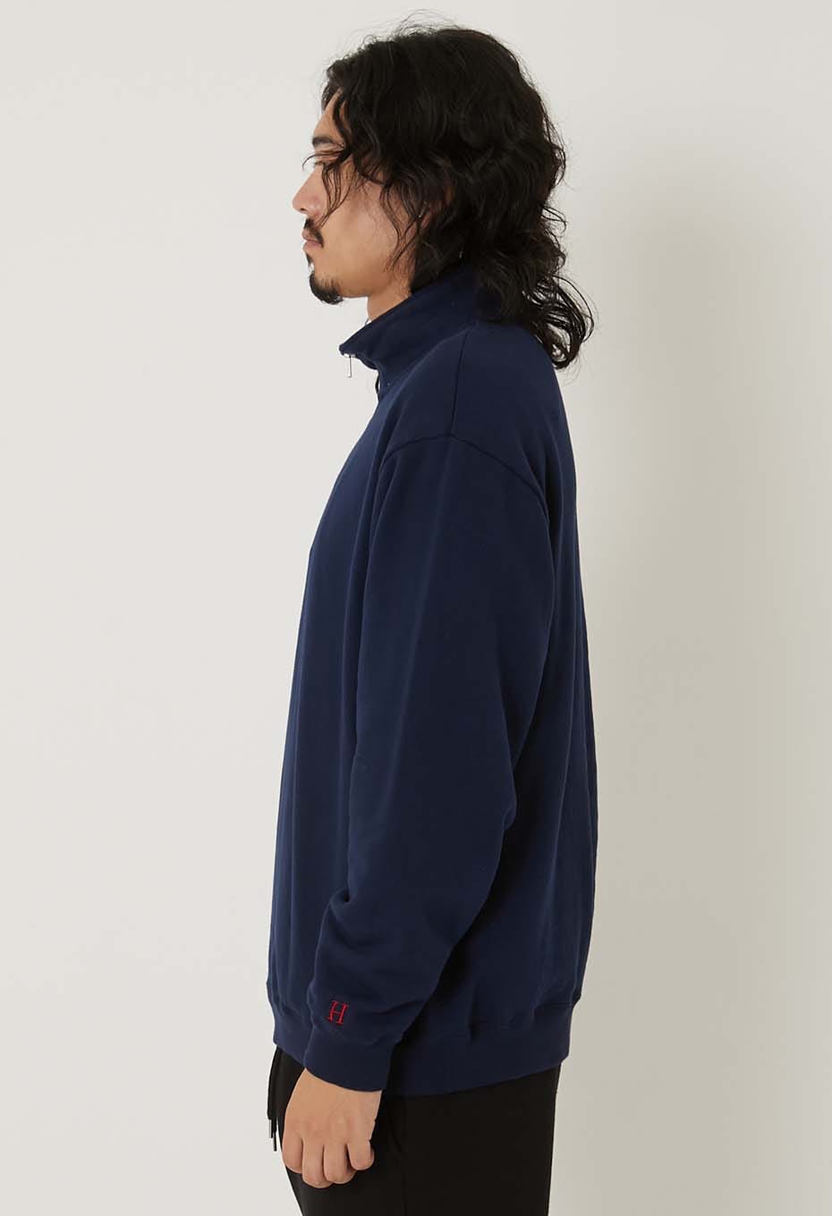 スーパーストレッチ スウェット ハーフジップ プルオーバー