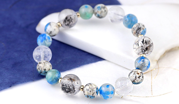 ヒマラヤ特集】デザインブレス（ヒマラヤ産エレスチャルクォーツ・K2