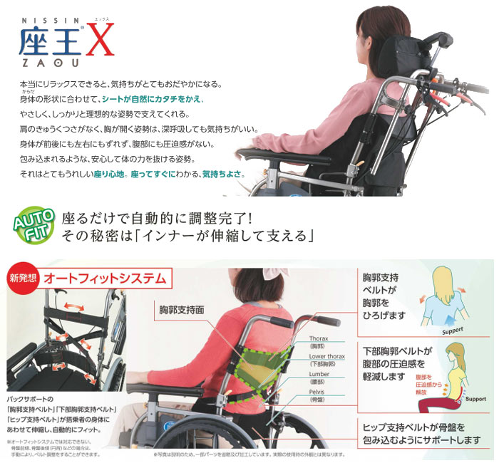 日進医療器】座王シリーズ ティルト NA-XF7 ｜車いすの格安通販