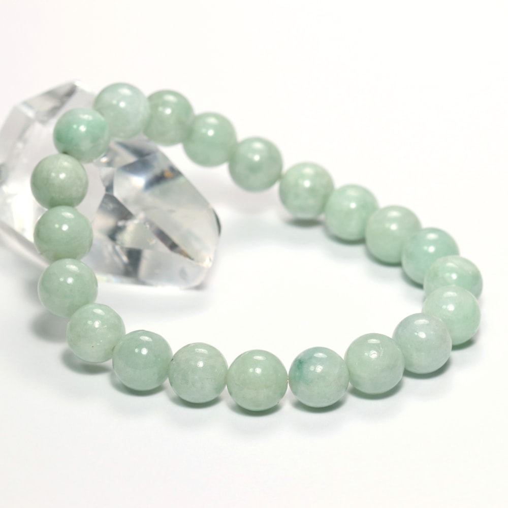 セミオーダー]ミャンマー産本翡翠ブレスレット（約10mm玉） - 埼玉県