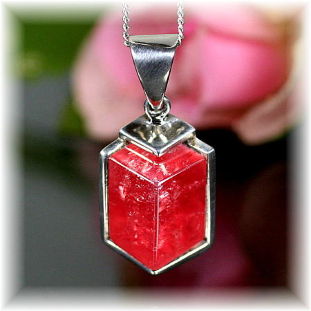 最高品質・コロラド産]インカローズペンダントトップ（シルバー925